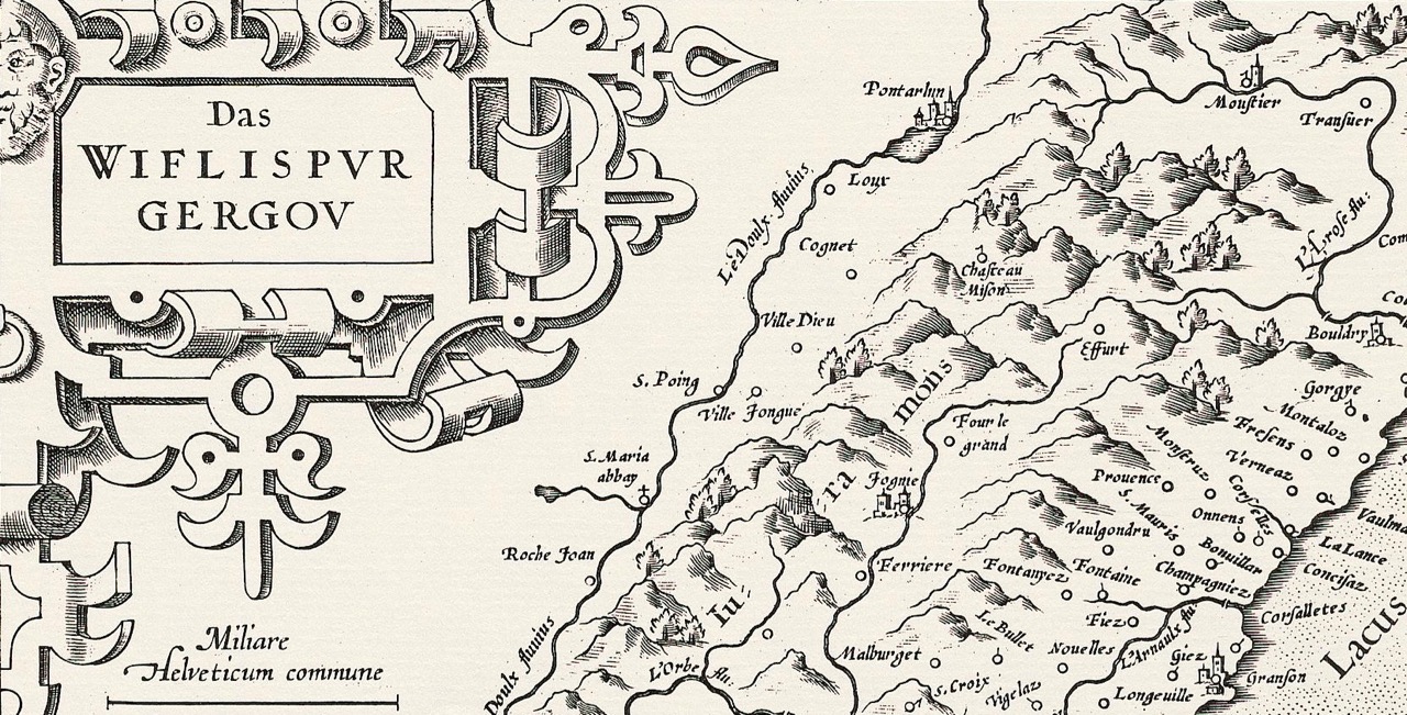 Wiflisburgergau: Karte von Gerhard Mercator